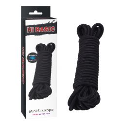 Черная веревка для связывания Mini Silk Rope 10 метров
