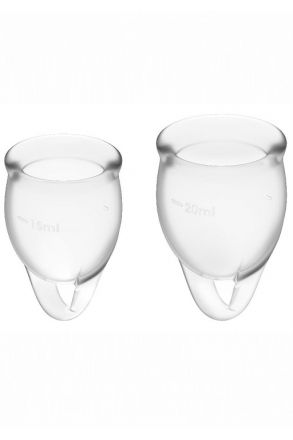 Набор менструальных чаш Satisfyer Feel confident Menstrual Cup Transparent