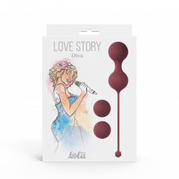 Набор вагинальных шариков Love Story Diva Wine Red