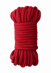 Красная веревка для бондажа Ouch! Japanese Rope 10 метров