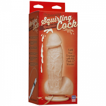 Кончающий фаллоимитатор The Amazing Squirting Realistic Cock Vanilla